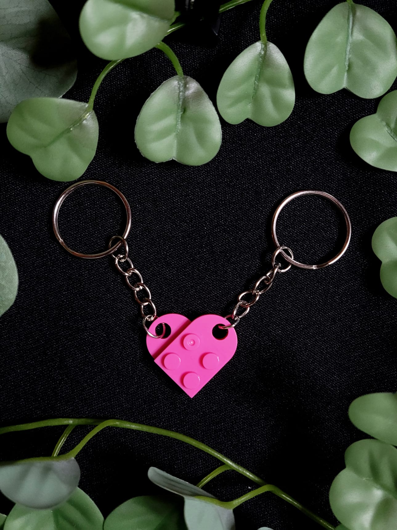 Keychain lego hearts